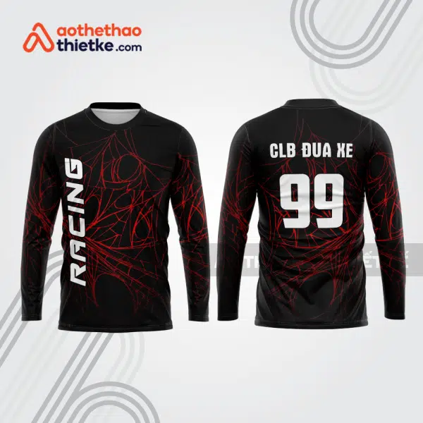 Mẫu thiết kế áo đồng phục dài tay đội đua xe mô tô & ô tô đẹp mtb96