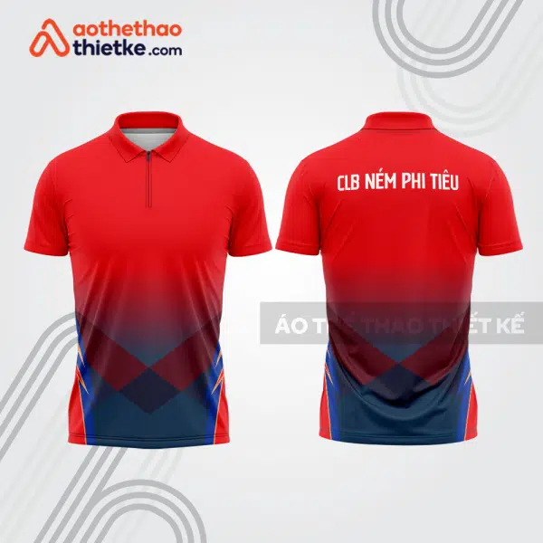 Mẫu thiết kế áo khóa kéo đồng phục CLB ném phi tiêu đẹp nt25