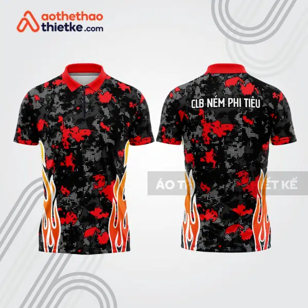 Mẫu thiết kế áo khóa kéo đồng phục CLB ném phi tiêu đẹp nt48