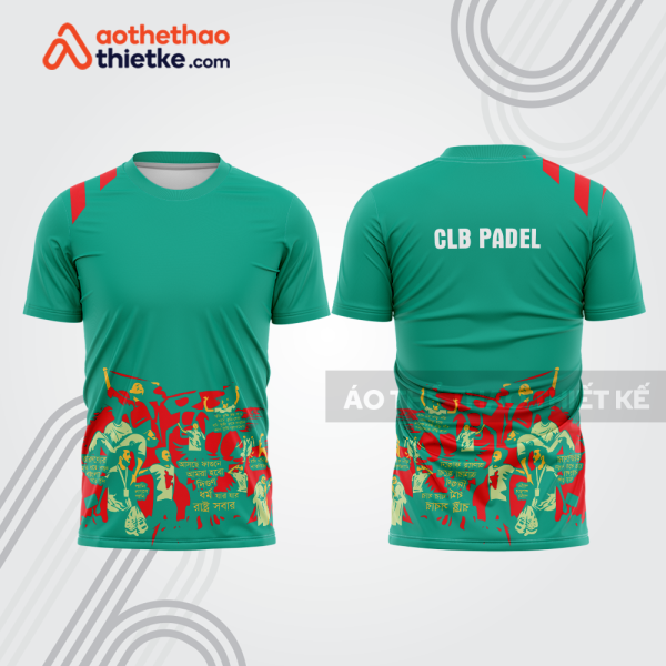Mẫu thiết kế áo t-shirt đồng phục thi đấu padel đẹp pdb299