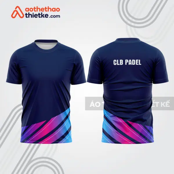 Mẫu thiết kế áo thể thao cổ tròn thi đấu padel đẹp pdb323