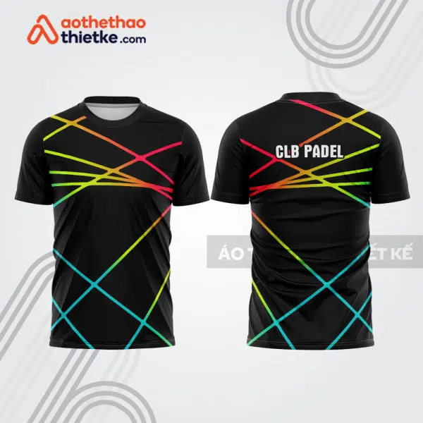 Mẫu thiết kế áo thể thao cổ tròn thi đấu padel đẹp pdb324
