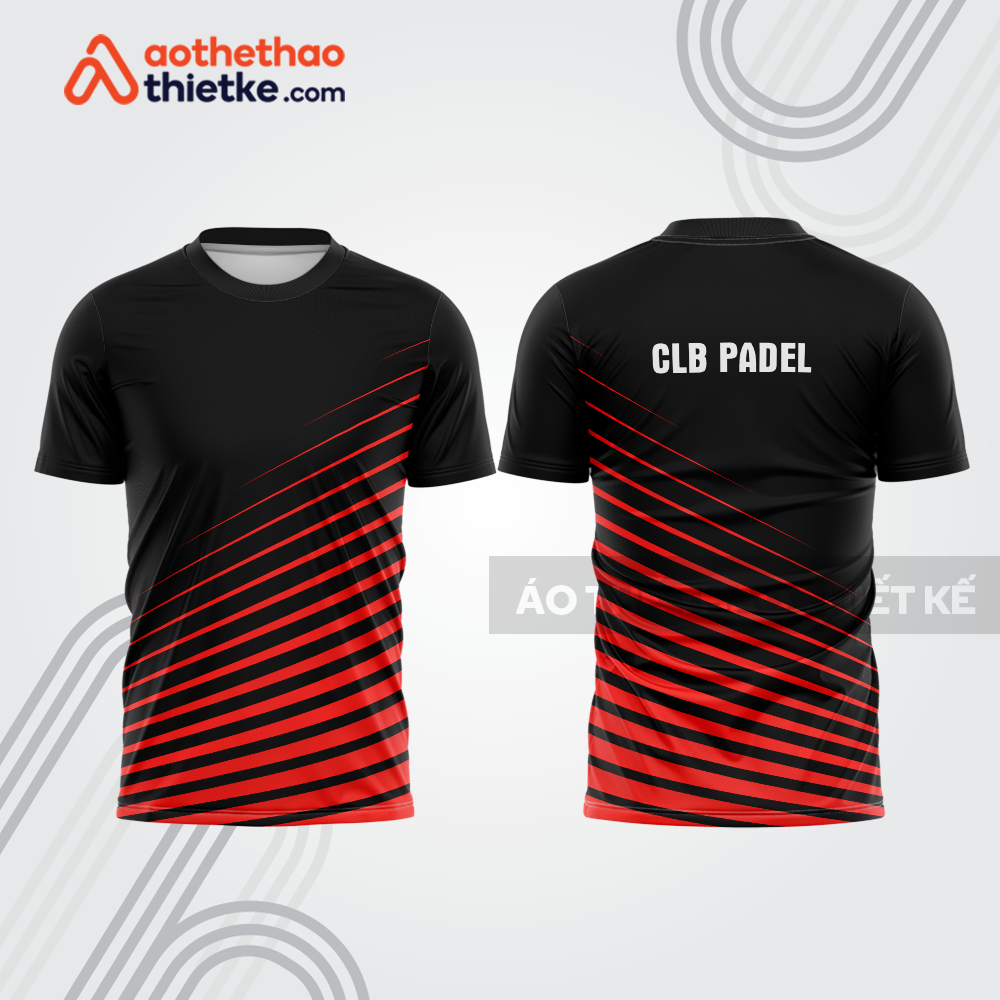 Mẫu thiết kế áo thể thao cổ tròn thi đấu padel đẹp pdb332
