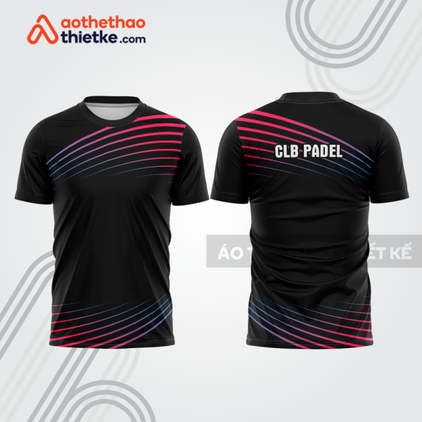 Mẫu thiết kế áo thể thao cổ tròn thi đấu padel đẹp pdb336
