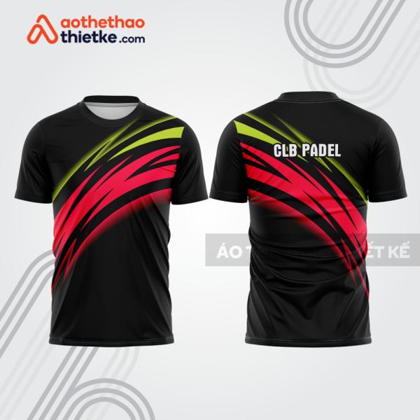 Mẫu thiết kế áo thể thao cổ tròn thi đấu padel đẹp pdb346