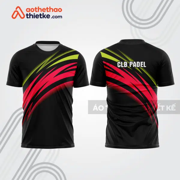 Mẫu thiết kế áo thể thao cổ tròn thi đấu padel đẹp pdb346