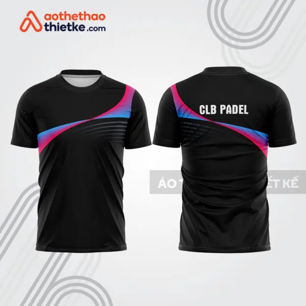 Mẫu thiết kế áo thể thao cổ tròn thi đấu padel đẹp pdb348