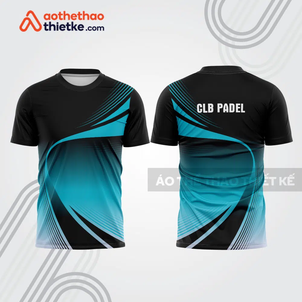 Mẫu thiết kế áo thể thao cổ tròn thi đấu padel đẹp pdb358