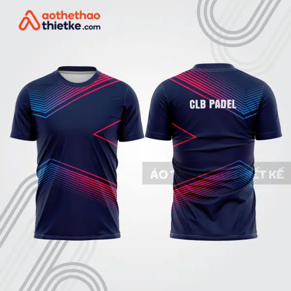 Mẫu thiết kế áo thể thao cổ tròn thi đấu padel đẹp pdb359