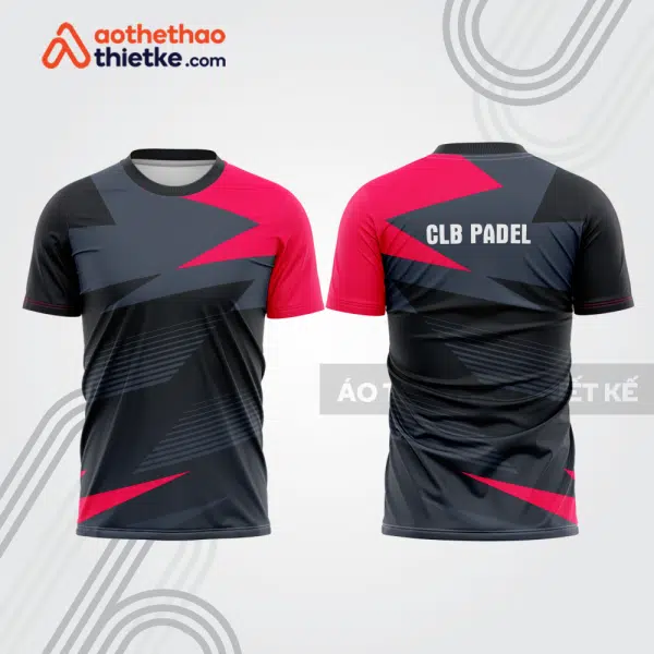 Mẫu thiết kế áo thể thao cổ tròn thi đấu padel đẹp pdb376