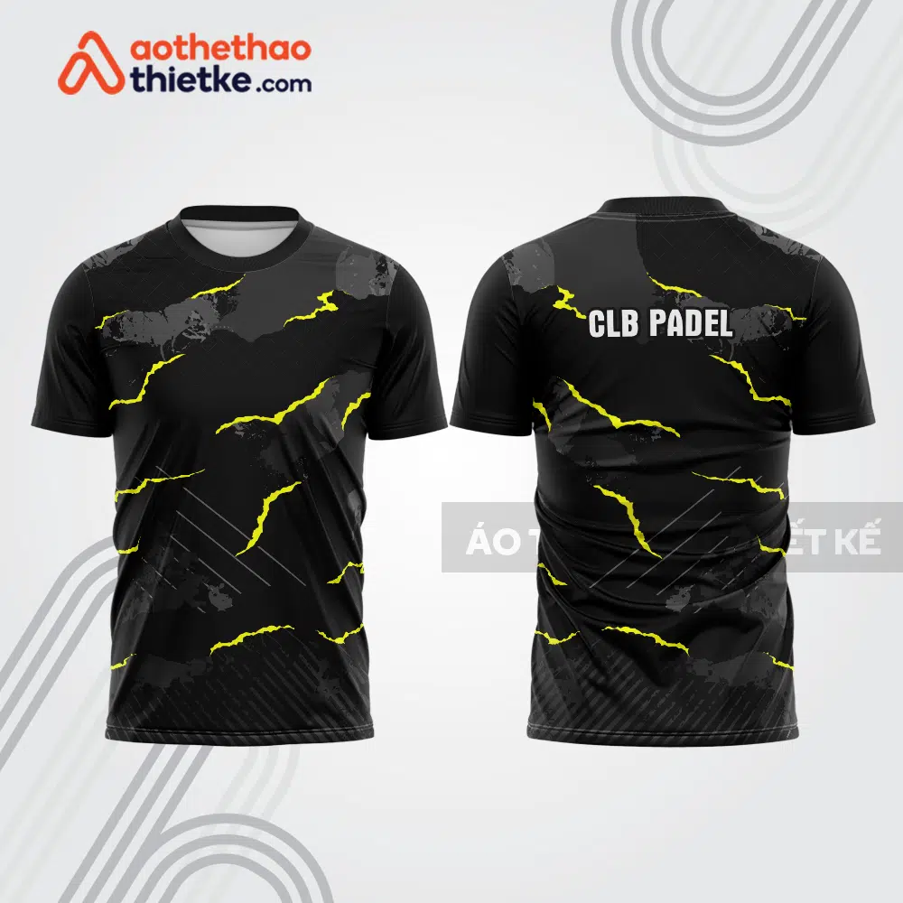 Mẫu thiết kế áo thể thao cổ tròn thi đấu padel đẹp pdb380
