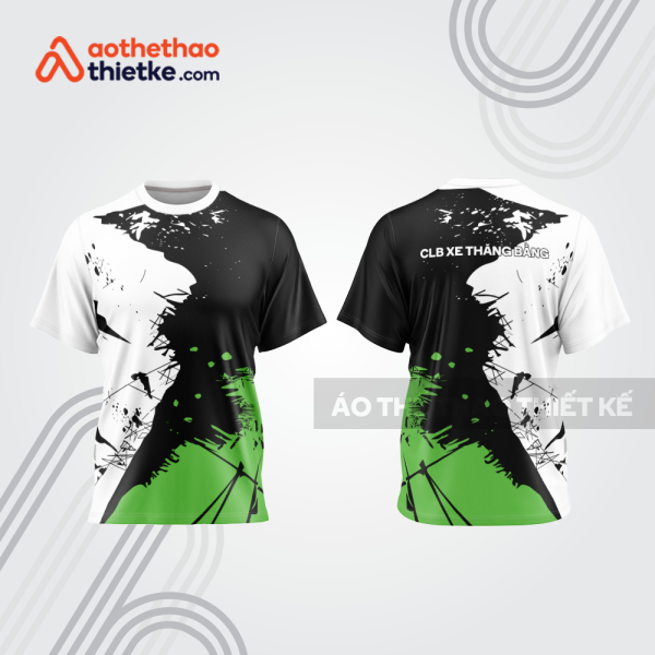 Mẫu thiết kế áo thể thao cổ tròn đua xe thăng bằng đẹp tba170