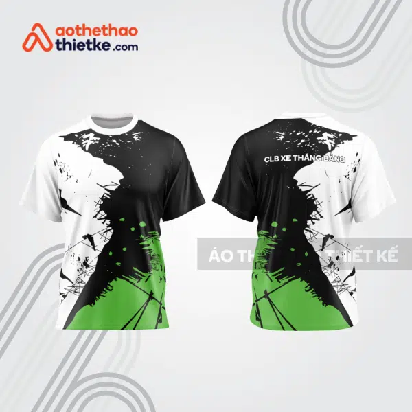 Mẫu thiết kế áo thể thao cổ tròn đua xe thăng bằng đẹp tba170