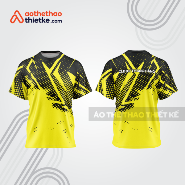 Mẫu thiết kế áo thể thao cổ tròn đua xe thăng bằng đẹp tba171