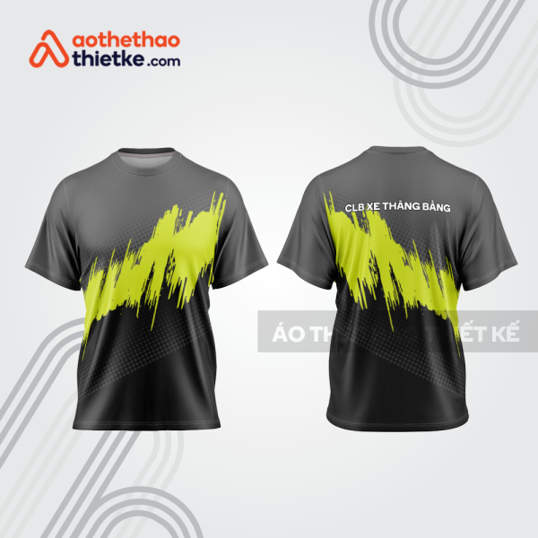 Mẫu thiết kế áo thể thao cổ tròn đua xe thăng bằng đẹp tba172