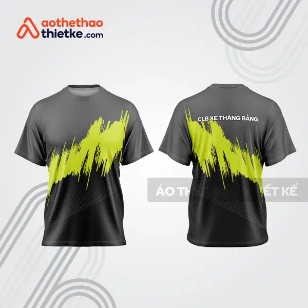 Mẫu thiết kế áo thể thao cổ tròn đua xe thăng bằng đẹp tba172