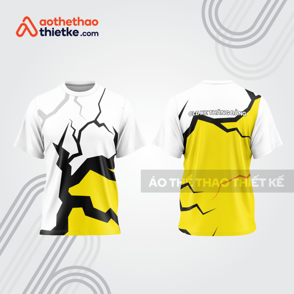 Mẫu thiết kế áo thể thao cổ tròn đua xe thăng bằng đẹp tba180