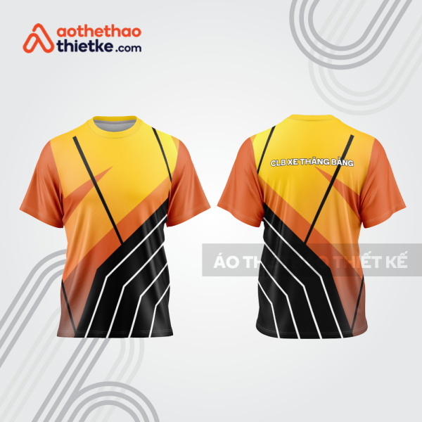 Mẫu thiết kế áo thể thao cổ tròn đua xe thăng bằng đẹp tba181