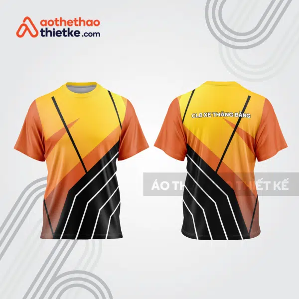 Mẫu thiết kế áo thể thao cổ tròn đua xe thăng bằng đẹp tba181