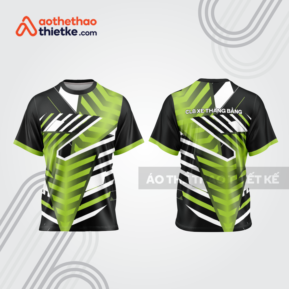 Mẫu thiết kế áo thể thao cổ tròn đua xe thăng bằng đẹp tba182