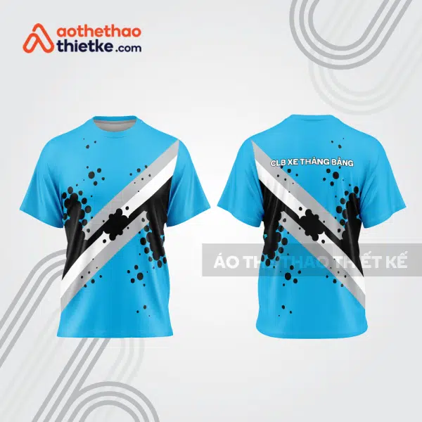 Mẫu thiết kế áo thể thao cổ tròn đua xe thăng bằng đẹp tba187