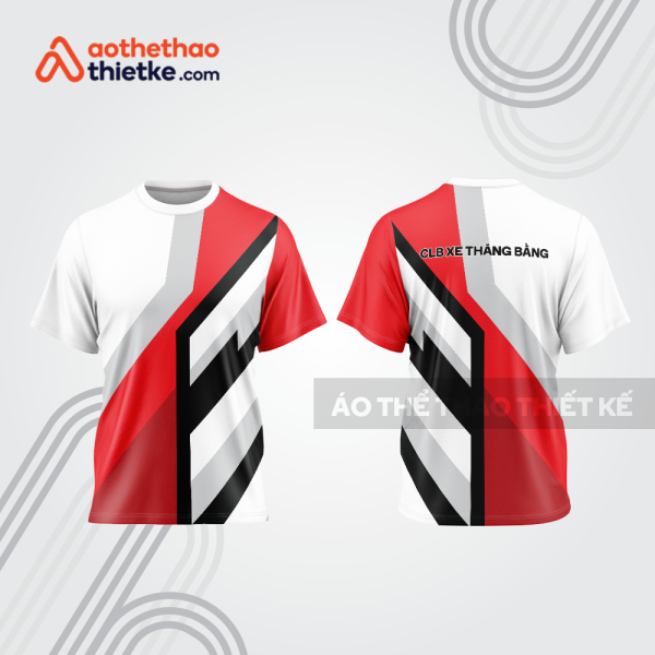 Mẫu thiết kế áo thể thao cổ tròn đua xe thăng bằng đẹp tba188