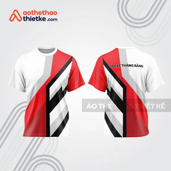 Mẫu thiết kế áo thể thao cổ tròn đua xe thăng bằng đẹp tba188