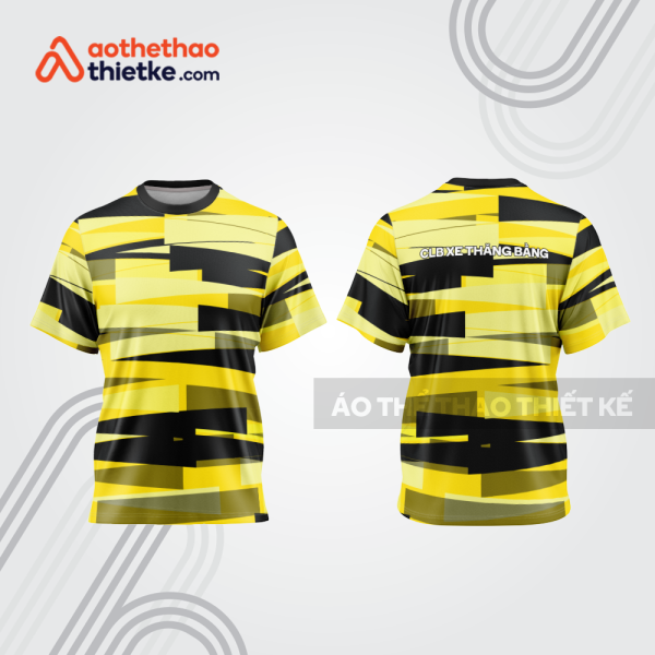 Mẫu thiết kế áo thể thao cổ tròn đua xe thăng bằng đẹp tba189