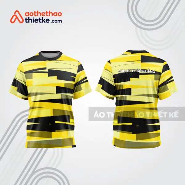 Mẫu thiết kế áo thể thao cổ tròn đua xe thăng bằng đẹp tba189