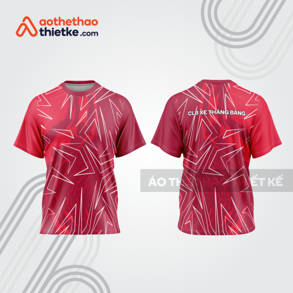 Mẫu thiết kế áo thể thao cổ tròn đua xe thăng bằng đẹp tba190