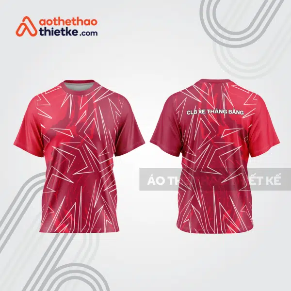 Mẫu thiết kế áo thể thao cổ tròn đua xe thăng bằng đẹp tba190