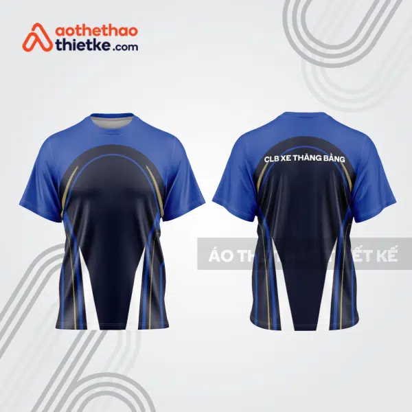 Mẫu thiết kế áo thể thao cổ tròn đua xe thăng bằng đẹp tba191