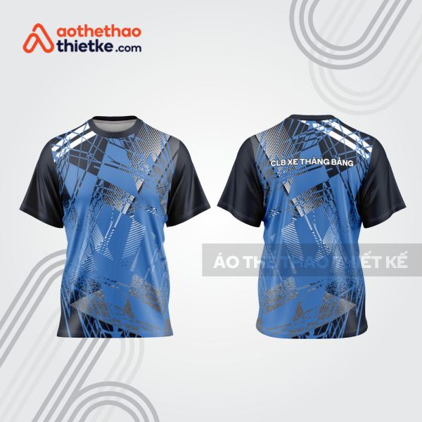 Mẫu thiết kế áo thể thao cổ tròn đua xe thăng bằng đẹp tba192