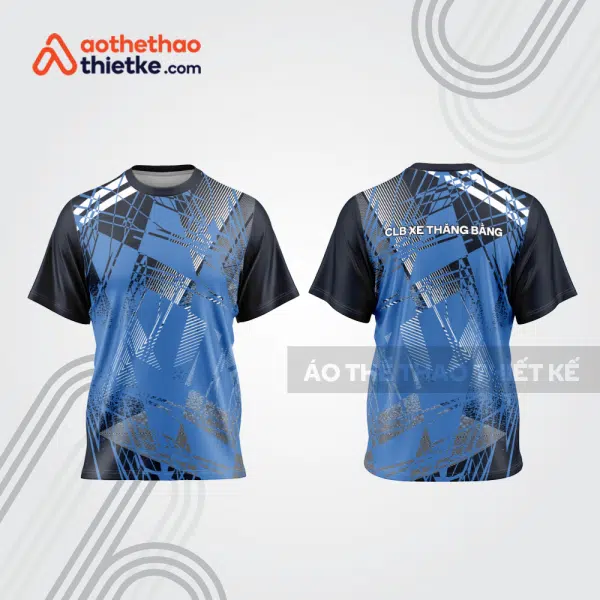 Mẫu thiết kế áo thể thao cổ tròn đua xe thăng bằng đẹp tba192