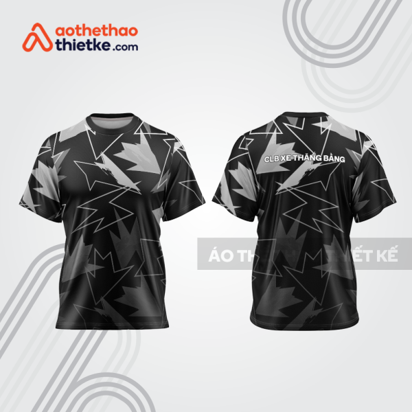 Mẫu thiết kế áo thể thao cổ tròn đua xe thăng bằng đẹp tba193