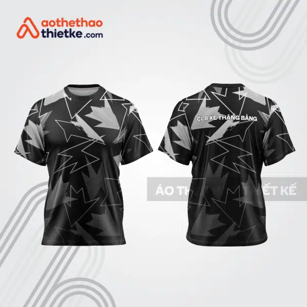 Mẫu thiết kế áo thể thao cổ tròn đua xe thăng bằng đẹp tba193