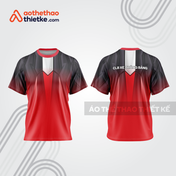 Mẫu thiết kế áo thể thao cổ tròn đua xe thăng bằng đẹp tba198