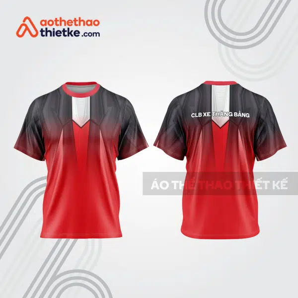 Mẫu thiết kế áo thể thao cổ tròn đua xe thăng bằng đẹp tba198