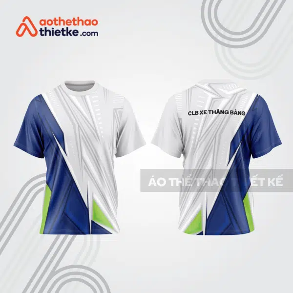 Mẫu thiết kế áo thể thao cổ tròn đua xe thăng bằng đẹp tba200
