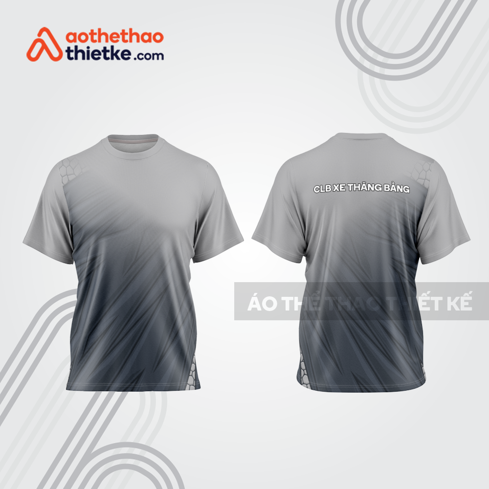 Mẫu thiết kế áo thể thao cổ tròn đua xe thăng bằng đẹp tba201