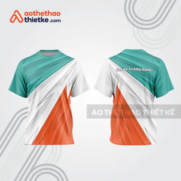 Mẫu thiết kế áo thể thao cổ tròn đua xe thăng bằng đẹp tba202