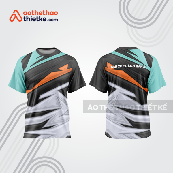 Mẫu thiết kế áo thể thao cổ tròn đua xe thăng bằng đẹp tba205