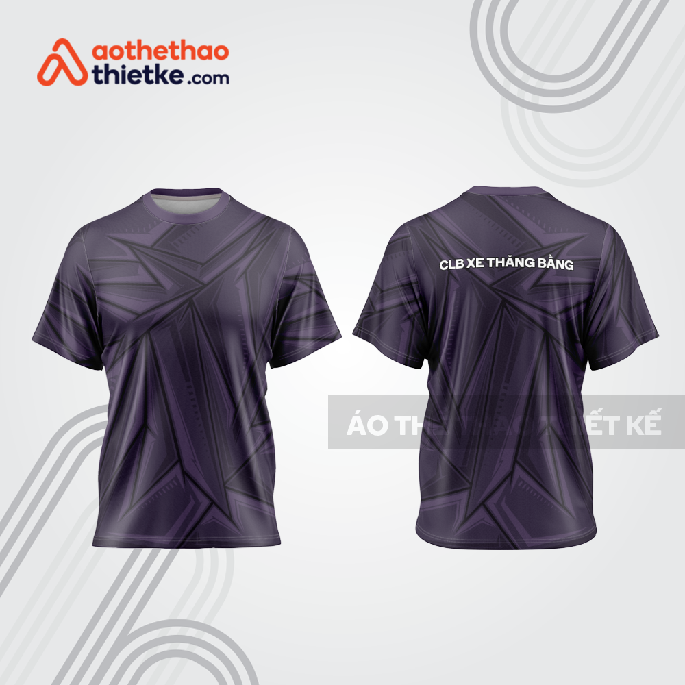Mẫu thiết kế áo thể thao cổ tròn đua xe thăng bằng đẹp tba206