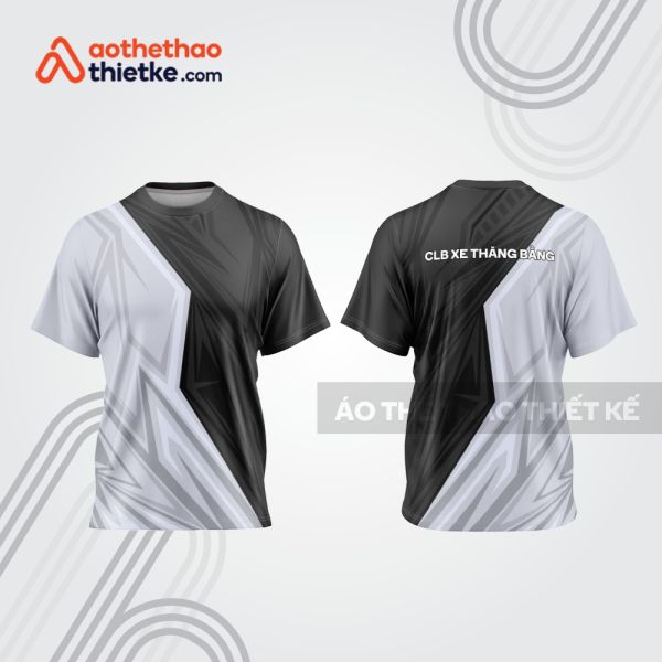 Mẫu thiết kế áo thể thao cổ tròn đua xe thăng bằng đẹp tba207