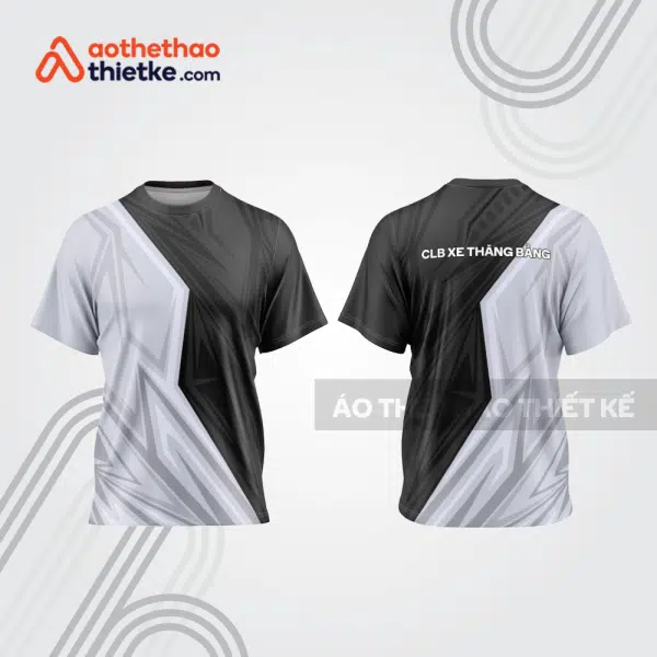 Mẫu thiết kế áo thể thao cổ tròn đua xe thăng bằng đẹp tba207