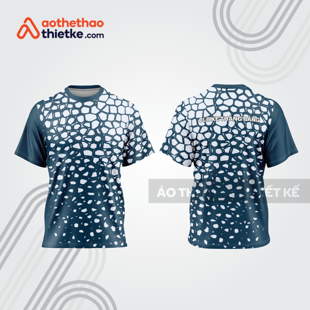 Mẫu thiết kế áo thể thao cổ tròn đua xe thăng bằng đẹp tba208