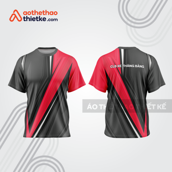 Mẫu thiết kế áo thể thao cổ tròn đua xe thăng bằng đẹp tba210