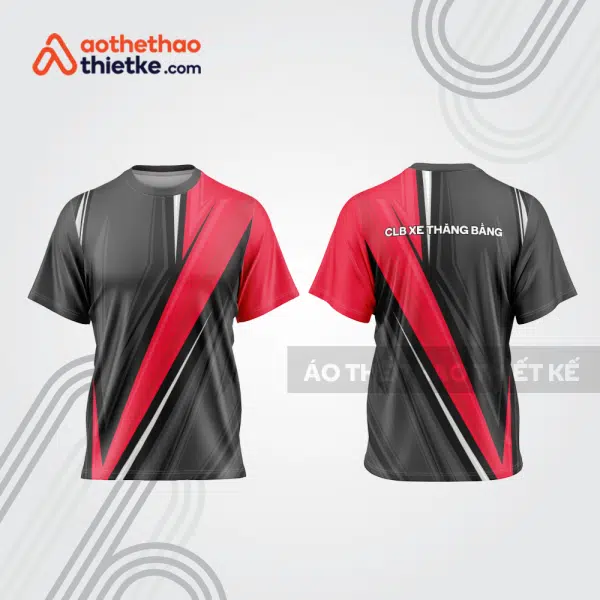 Mẫu thiết kế áo thể thao cổ tròn đua xe thăng bằng đẹp tba210