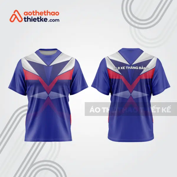 Mẫu thiết kế áo thể thao cổ tròn đua xe thăng bằng đẹp tba212