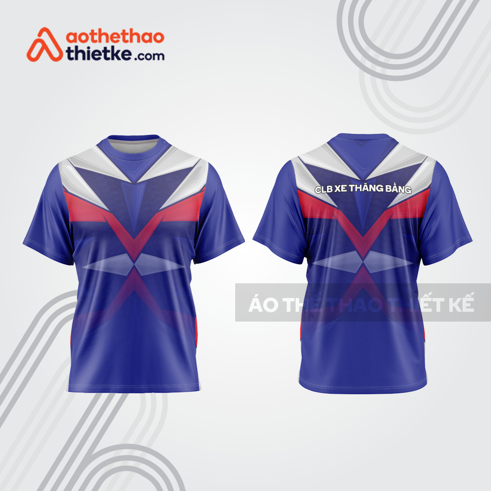 Mẫu thiết kế áo thể thao cổ tròn đua xe thăng bằng đẹp tba212